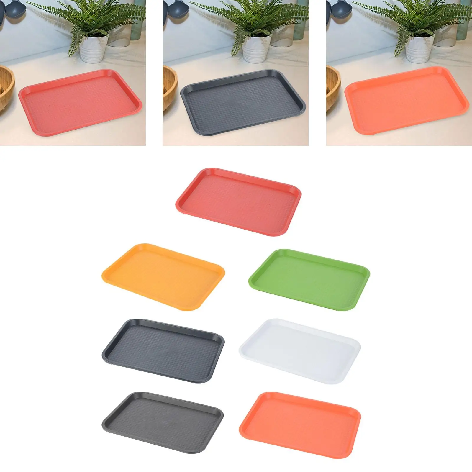 PP Material Serving Tray Multipurpose Decorative Platter for Jewelry Cosmetic Storage Ottoman Table Decor