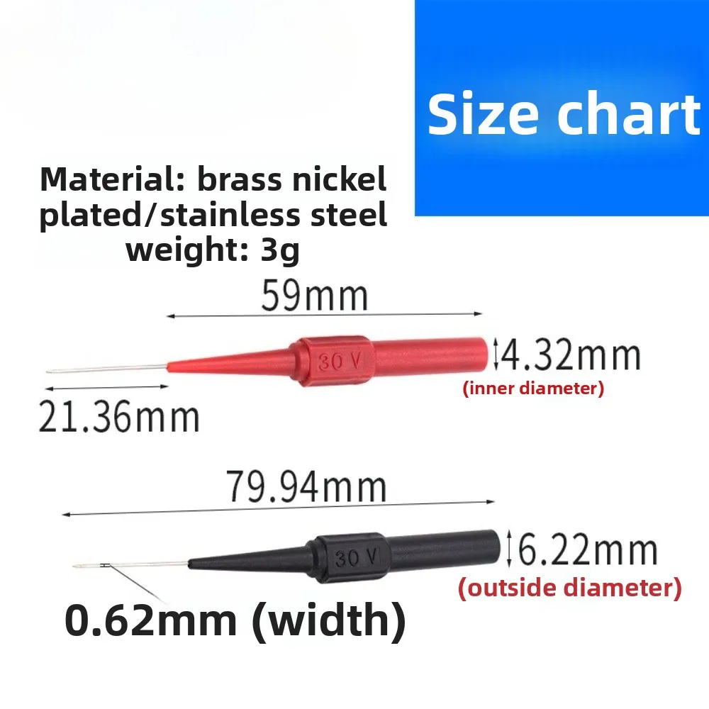 موصلات اختبار السيارات ذات المسبار السميك - أقلام متعددة بإبرة خلفية سلكية للثقب، قابس موز عالي الحرارة 4 مم، -50 ~ 200 ℃ . #3