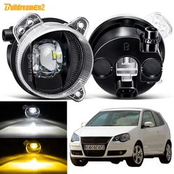 2 X Canbus Fog Light Assembly For Volkswagen VW Polo MK4 9N3 2005 2006 2007 2008 2009 Car Front Bumper LED Lens Fog Driving Lamp