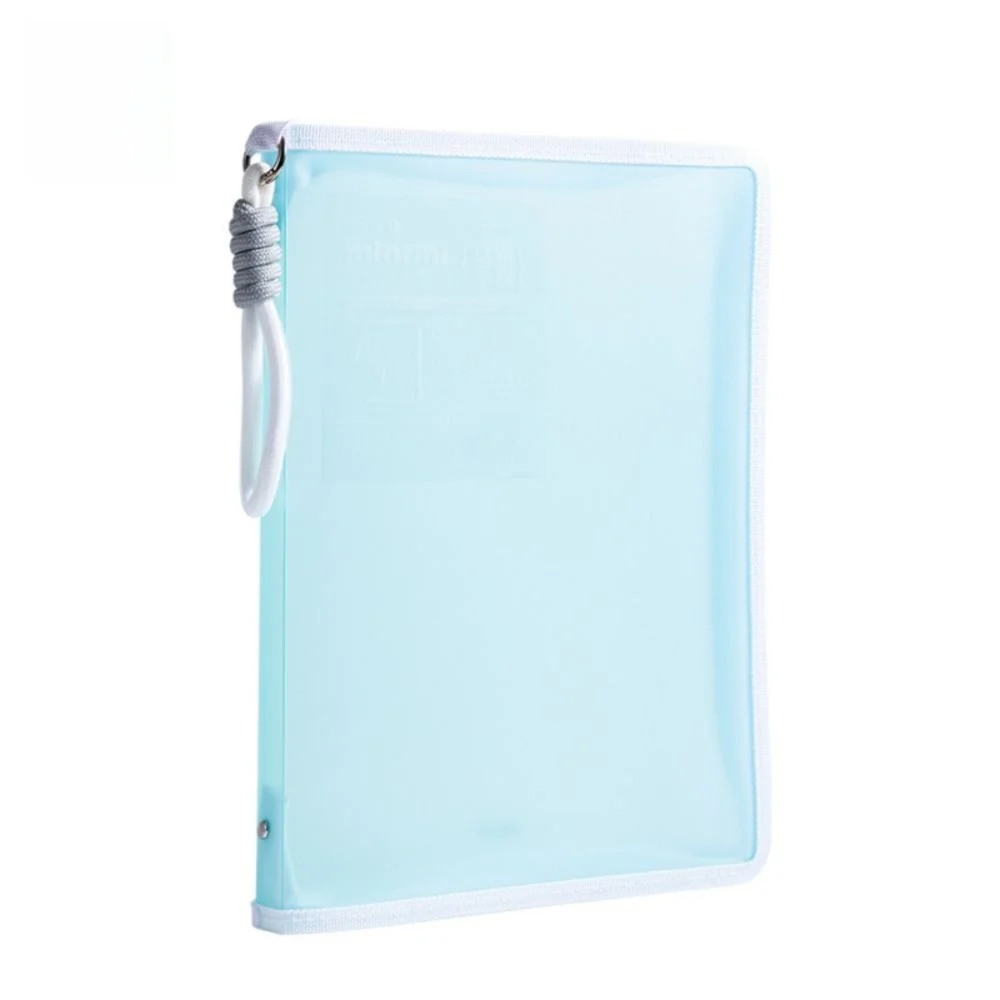 

New Portable Colored File Bag A4 Student Stationery Students Folders Transparent Zipper Handbag