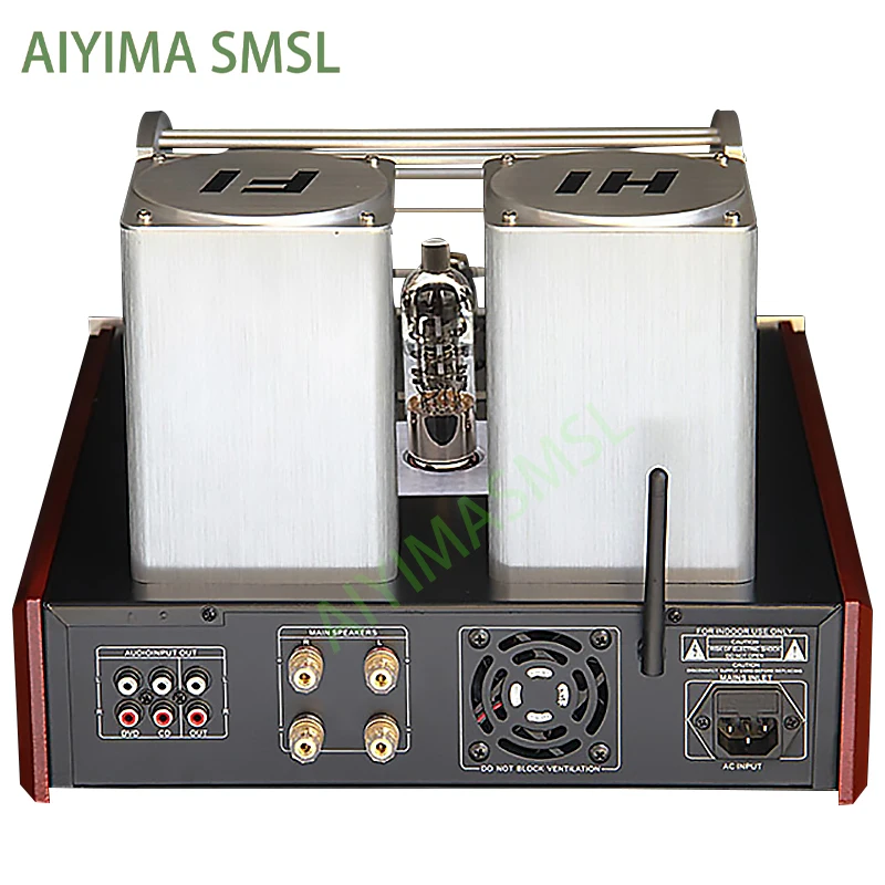 AIYIMA SMSL 200W +200W 2.0 USB Bluetooth HIFI Vacuum Tube Amplifier 6P13P 6J4P Vacuum Tube Amplifier Audio