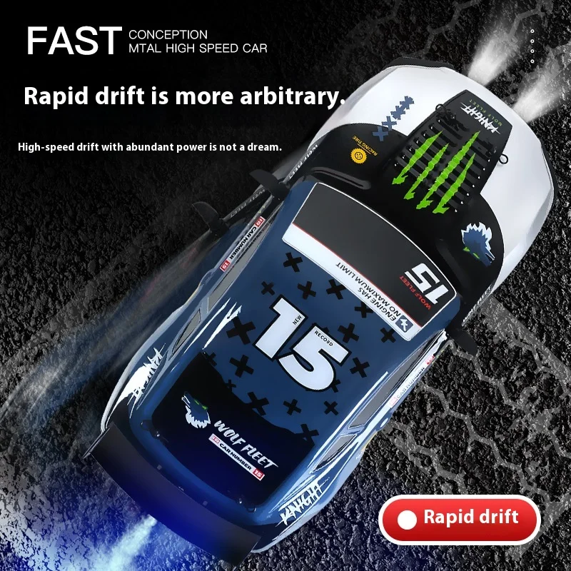 2.4g HB 1:16 Spray Drift Remote Control Car Led Lamp With Smoke Function RC Model Children's Gift Toys