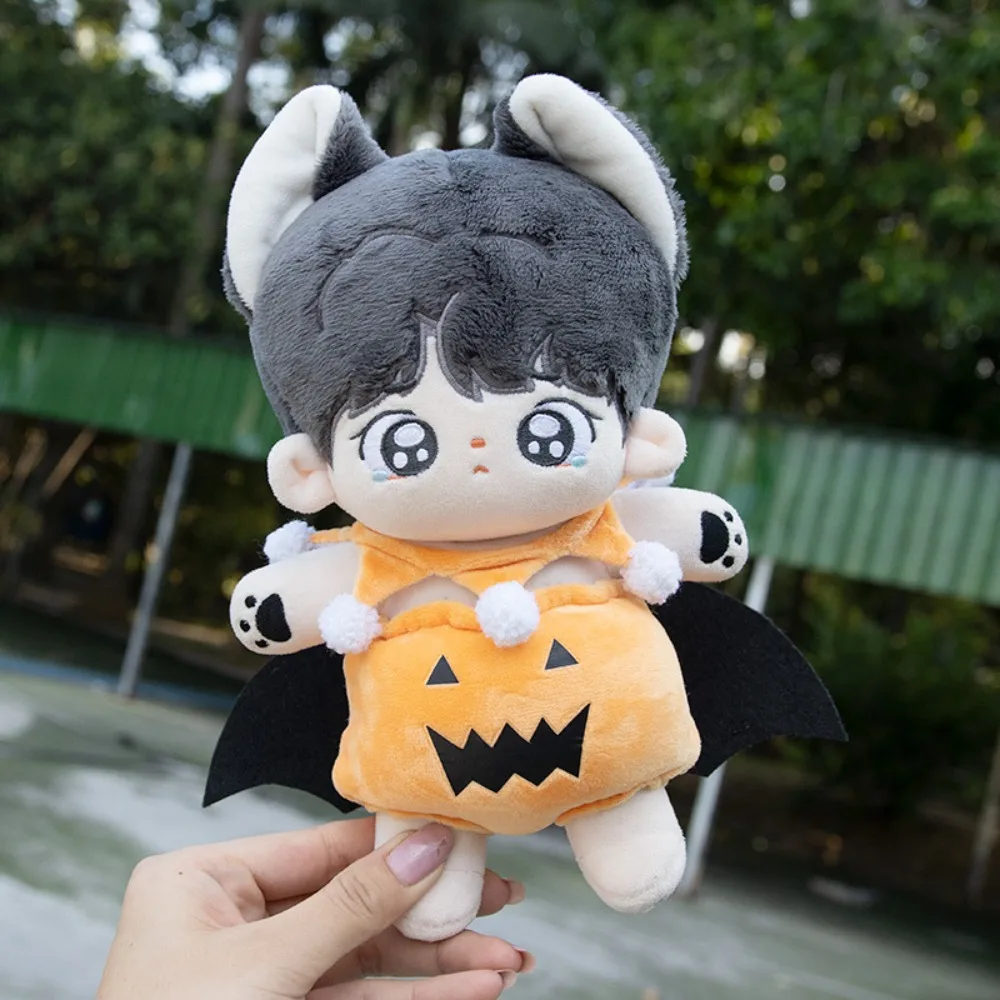 Bat Wings Cotton Doll Halloween Clothes Set Kawaii Fashion Cotton Doll Pumpkin Plush Suit Dress Up Cute Plush Dolls Clothes