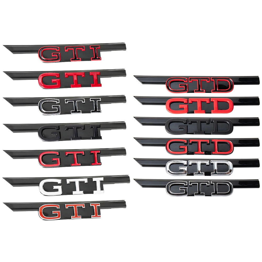 3D ABS GTI GTD Badge Car Decoration Hood Front Grille Emblem Auto Head Modification Accessories for Volkswagen VW Golf 8 MK8