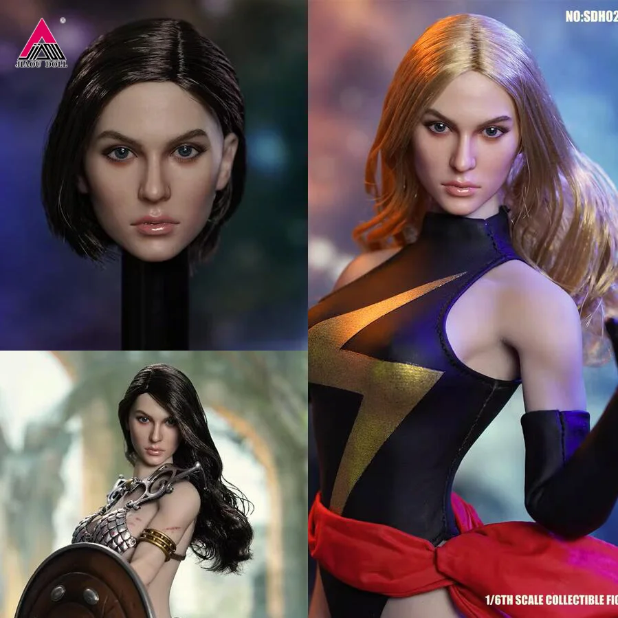 

SUPER DUCK SDH025 1/6 Beauty Girl Head Sculpt Russian Female Soldier Head Carving Fit 12'' Action Figure Body Dolls