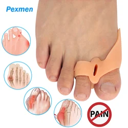 Pexmen 2Pcs Gel Bunion Corrector Toe Separator Spacer Toe Straighter for Hallux Valgus Overlapping and Hammer Toe foot care Tool