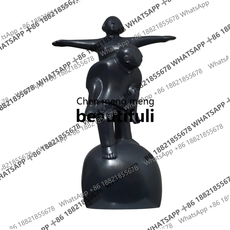 

Hotel lobby floor-to-ceiling ornaments Sales office Corridor Aisle hall Art decorations Welcome figure sculpture decoration