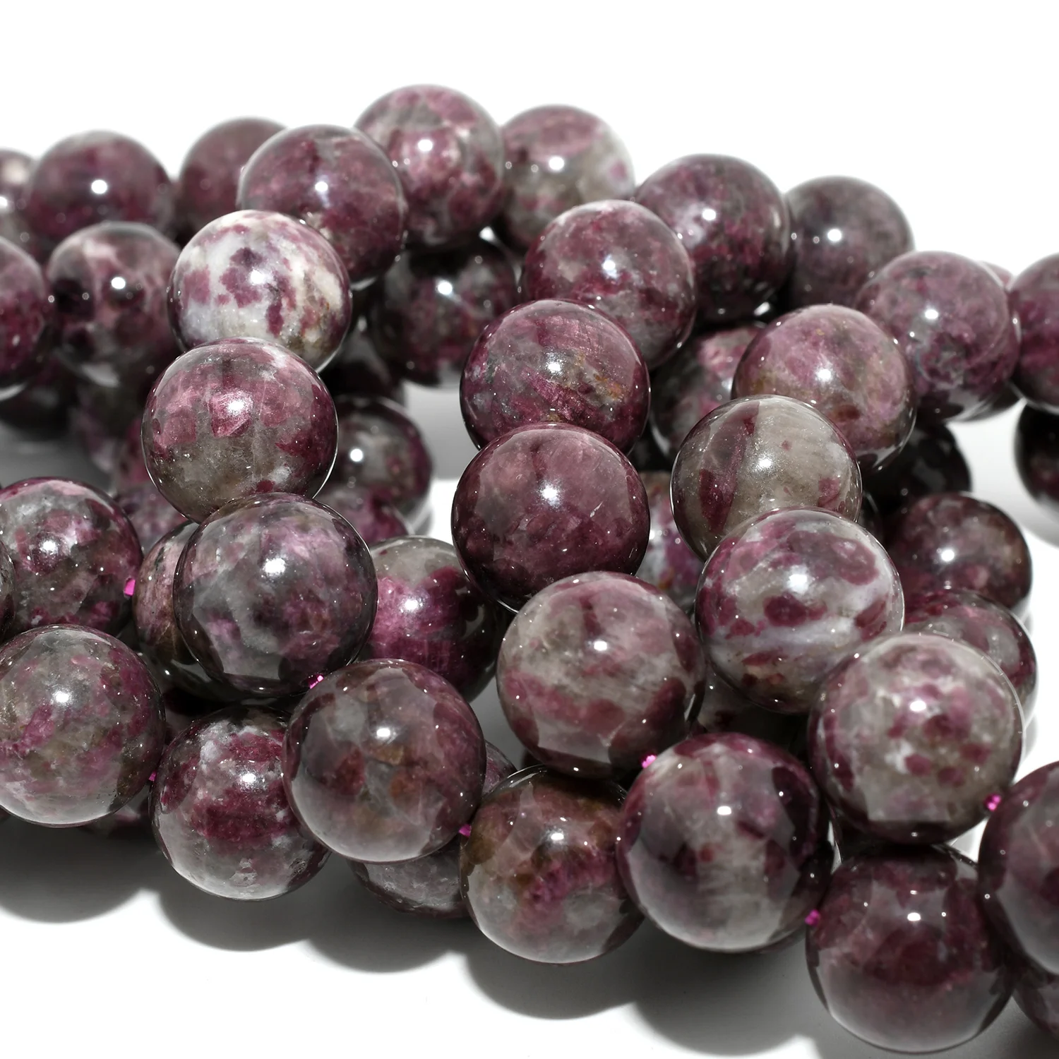 Natural Rubellite Tourmaline Loose Round Beads Bracelet 13.5mm-13.8mm/15.5mm-15.9mm