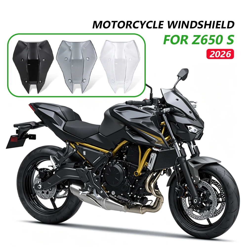 Cockpit Flyscreen Device For Kawasaki Z650S Z650 S Z 650S 650 2026 New Motorcycle Front Windshield Wind Deflector Aerodynamics