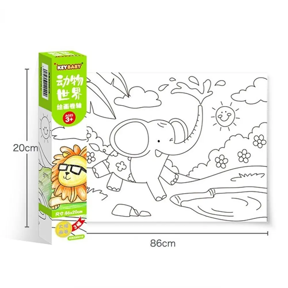 DIY Toys Color Filling Sticker Watercolor Paper Drawing Sticker Graffiti Scrolls Children's Drawing Scroll Gouache Art
