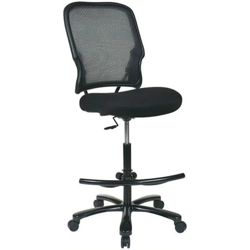 Black Mesh Back Drafting Chair