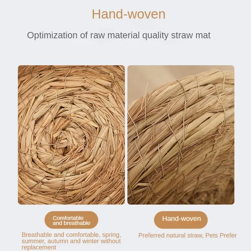 Hand Woven Straw Bird Nest Tiger Skin Parrot Peony Nest Rutin Chicken Nest Egg Laying Warmth Preservation Breeding Grass Nest