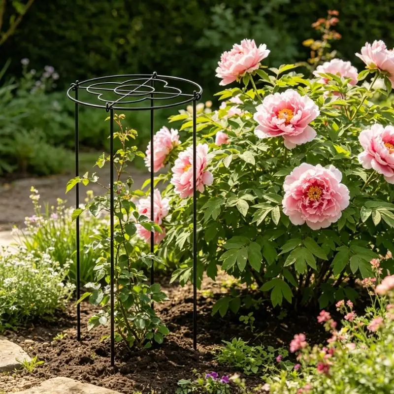 Stable Iron Garden Plant Support Stand Plant Climbing Frame Wrought Iron Flower Trellis for Peonies And Climbers 3XUF