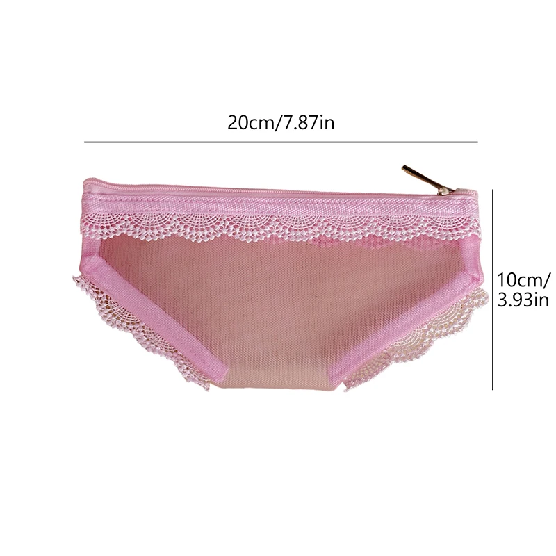 Hot Briefs Shape Travel Cosmetic Bag Fashion Mesh Toiletry Bag Makeup Storage Pouch Clear Zipper Cosmetic Bag