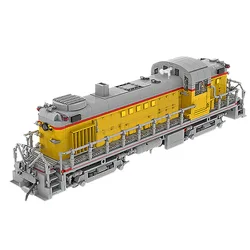 Retro American Railway Model Bricks, Alco RS11, Locomotiva Diesel, Trem Elétrico, Tráfego, Blocos de Construção, Brinquedos para Crianças, Presentes