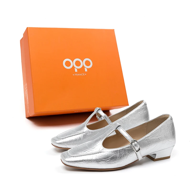 OPP Women Mary Janes Shoes Daily Fashion Comfortable Heel Shoes Luxury Design Heel 3cm Shoes