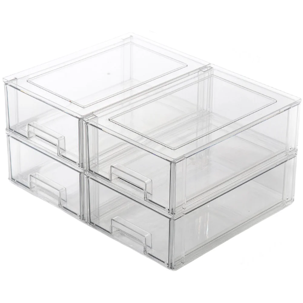 Transparent Refrigerator Drawer Box PET Material 32x21x11cm Easy Organizer for Fruits Vegetables Eggs Meat Separation