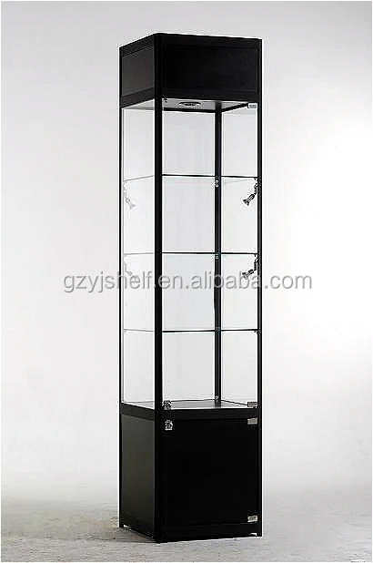 Custom.Modell-Vitrine / hohes Glas-Display-Regal / Vollsicht-Glas-Display