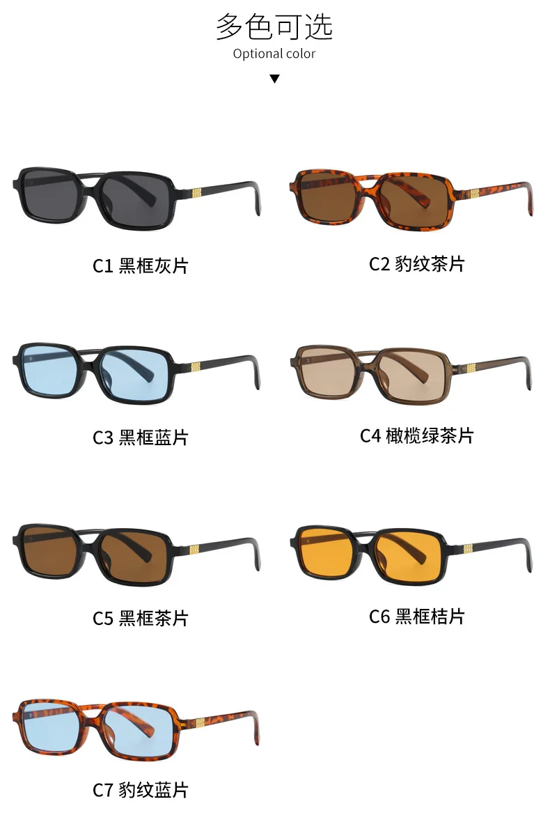 Luxuriöse Rechteck Sonnenbrille Frauen Oval Vintage Marke Designer Quadrat Sonnenbrille Männer Shades Weibliche Brillen – Detail 3