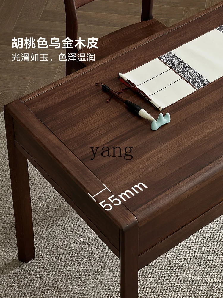 

LH new Chinese-style strip solid wood desk bedroom study home office workbench