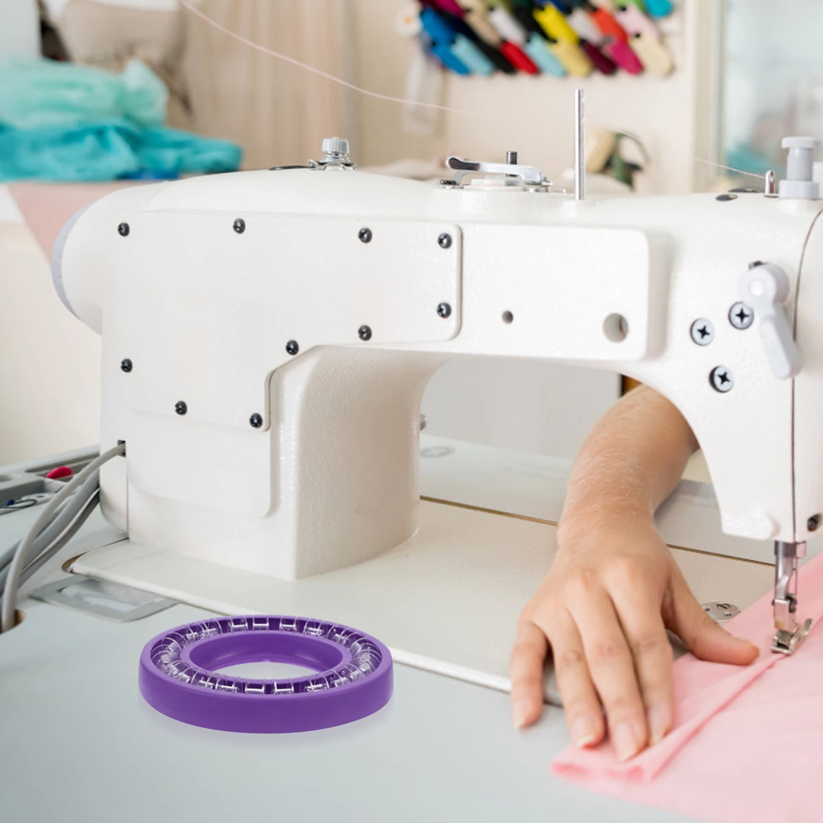 

Storage Box Sewing Bobbin Organizer Plastic Empty Bobbins Case Spool Cases Ring Rubber Holder