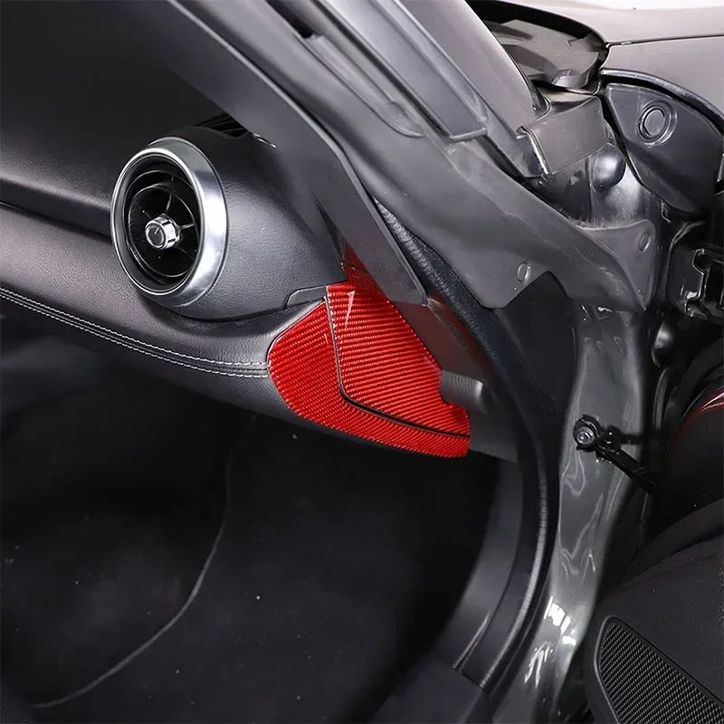 For Mazda MX-5 ND 2016-2024 Soft Carbon Fiber Car Dashboard Side Panel Cover Trim Sticker Interior Car Accessories