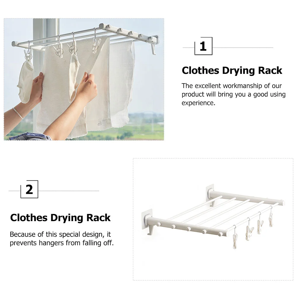 Hidden Drying Hanging Rack Clothes Hangers Folding Simple Plastic Racks Clothing