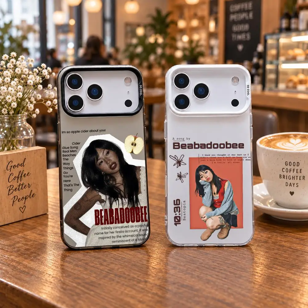 Singer B-Beabadoobee Phone Case For iPhone 18 17 16 15 14 13 12 11 Pro Max Designer Matte Laser Aurora Funda Phone Case
