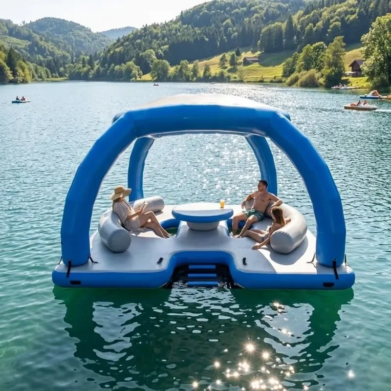 Luxury Infla  Party Floating Island on Lake Infla  Floating Cabin Leisure Area for Sale