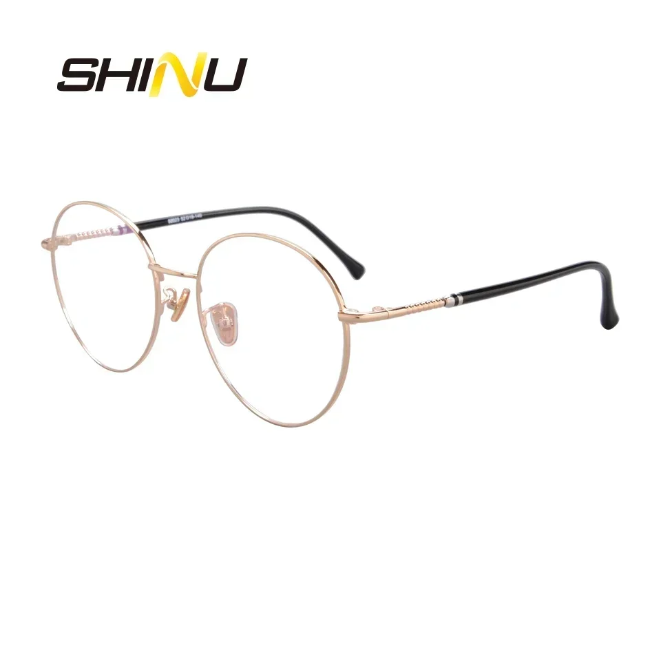 SHINU Vintage Round Reading Glasses Women Progressive Multifocal Anti Blue Ray Antifatigue Diopter Eyeglasses Presbyopia Eyewear