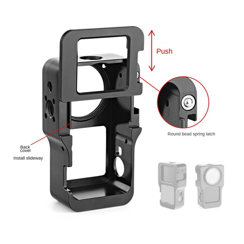 Aluminum Alloy Protective Shell Fall-Proof Protective Shell Shell Frame Accessories For Dji Black