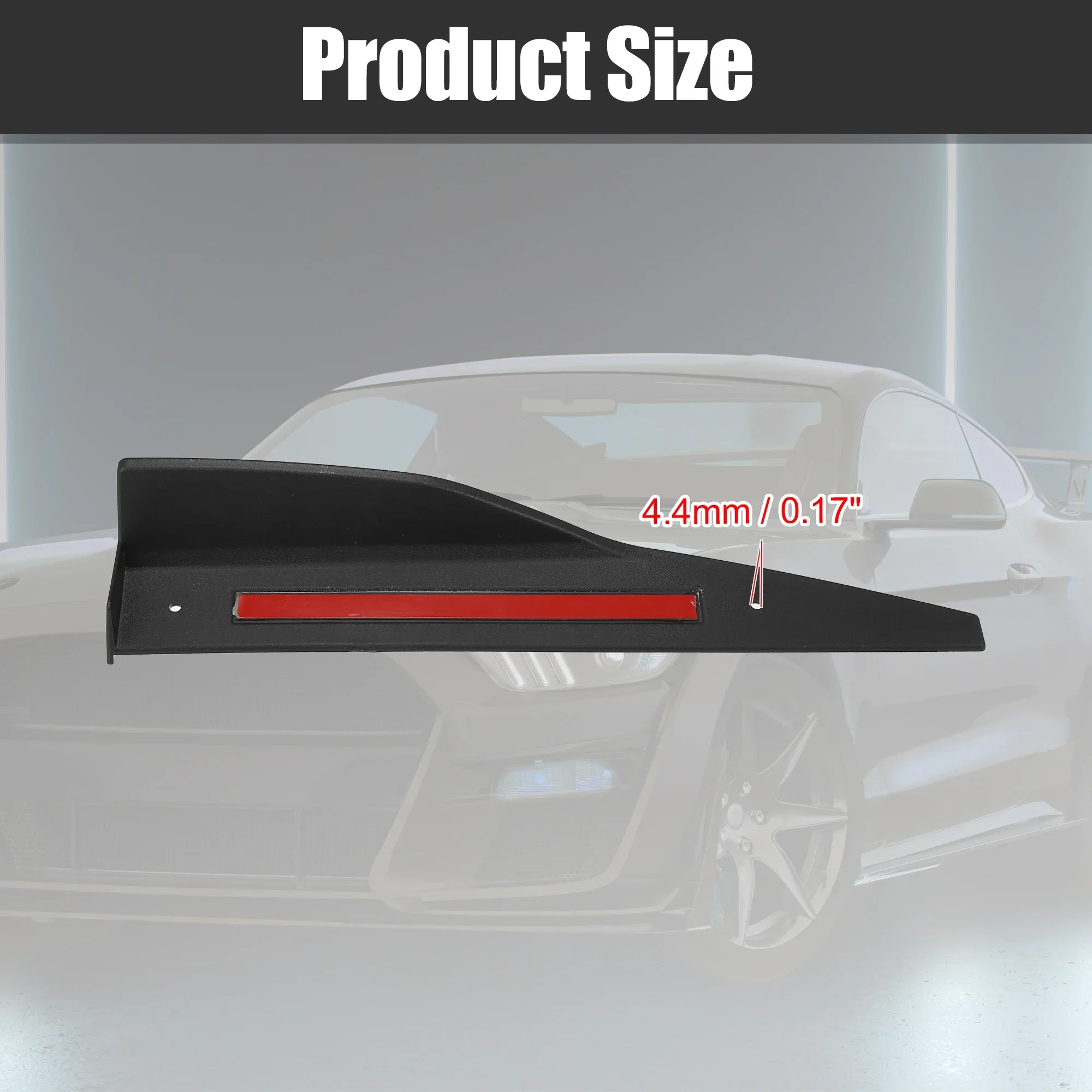 2PCS for Ford Black Modified Edge Beam Side Skirt Small Flying Wing Side Step for Mustang Road 2015 2016 2017 2018 2019 Mudguard