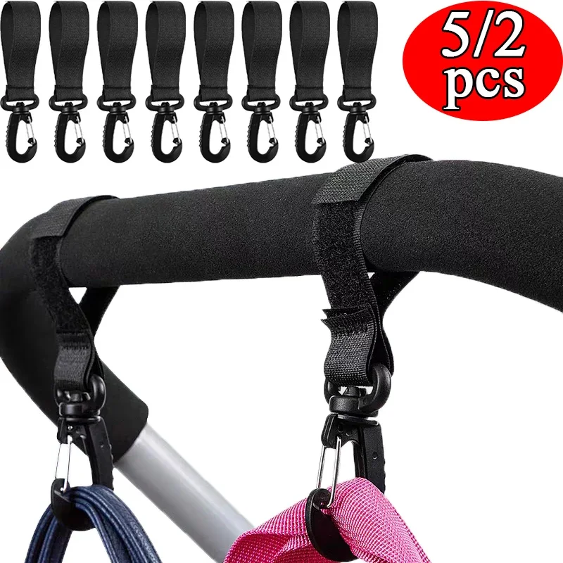 

2/5pcs Multifunctional Baby Stroller Hooks Clip Plastic Hanger Hanging Kids Organizer Clasp Loop Car Carriage Pushchair