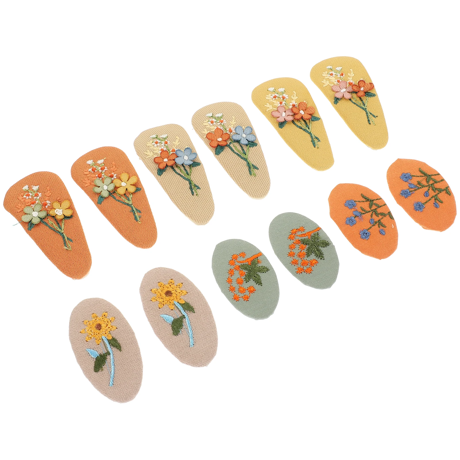 

Embroidered Pcs Flower Shaped Accessories for Girls Toddler Barrettes Hair Clips For Girls Cute Hair Clips Kids Hairpins