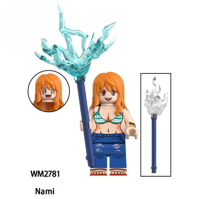 Figuras de acción de una pieza, ladrillo Luffy Ace Garp Zoro, ensamblaje de personajes de Anime, juguete, decoración del hogar, adorno de escritorio, regalo de colección