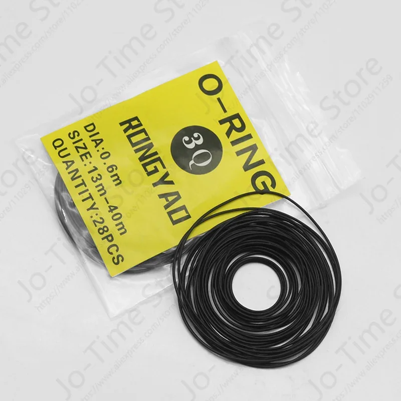 1 バッグ時計 O リングセット 0.5/0.6/0.7/0.8 ミリメートル防水ゴムガスケット時計裏蓋修理ツールキット