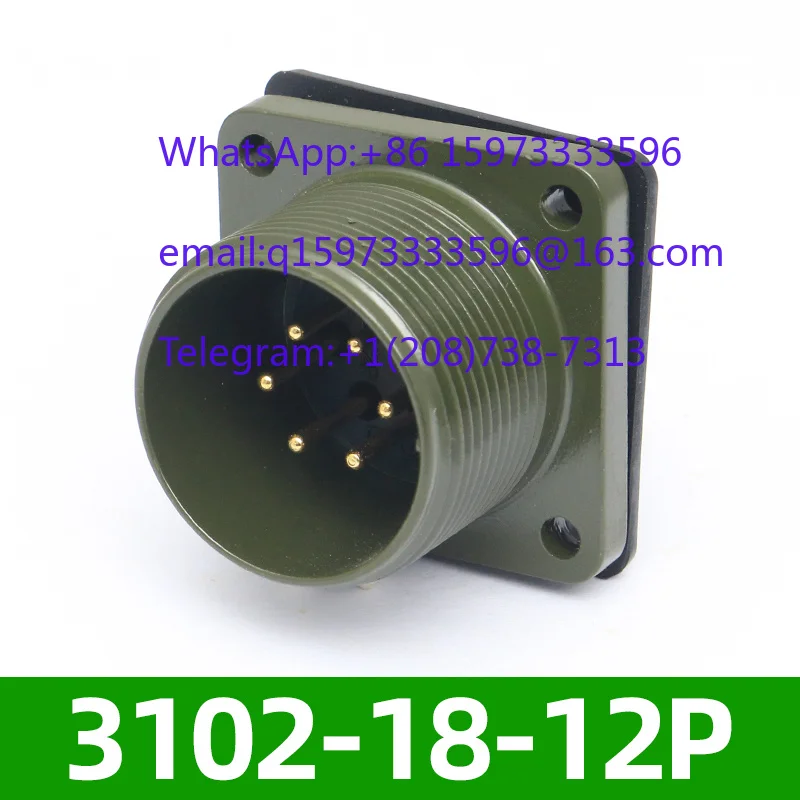 6-Core MIL-DTL-5015 Aviation Plug Socket MS3106A18-12S MS3102A18-12P Waterproof Threaded Circular Connector