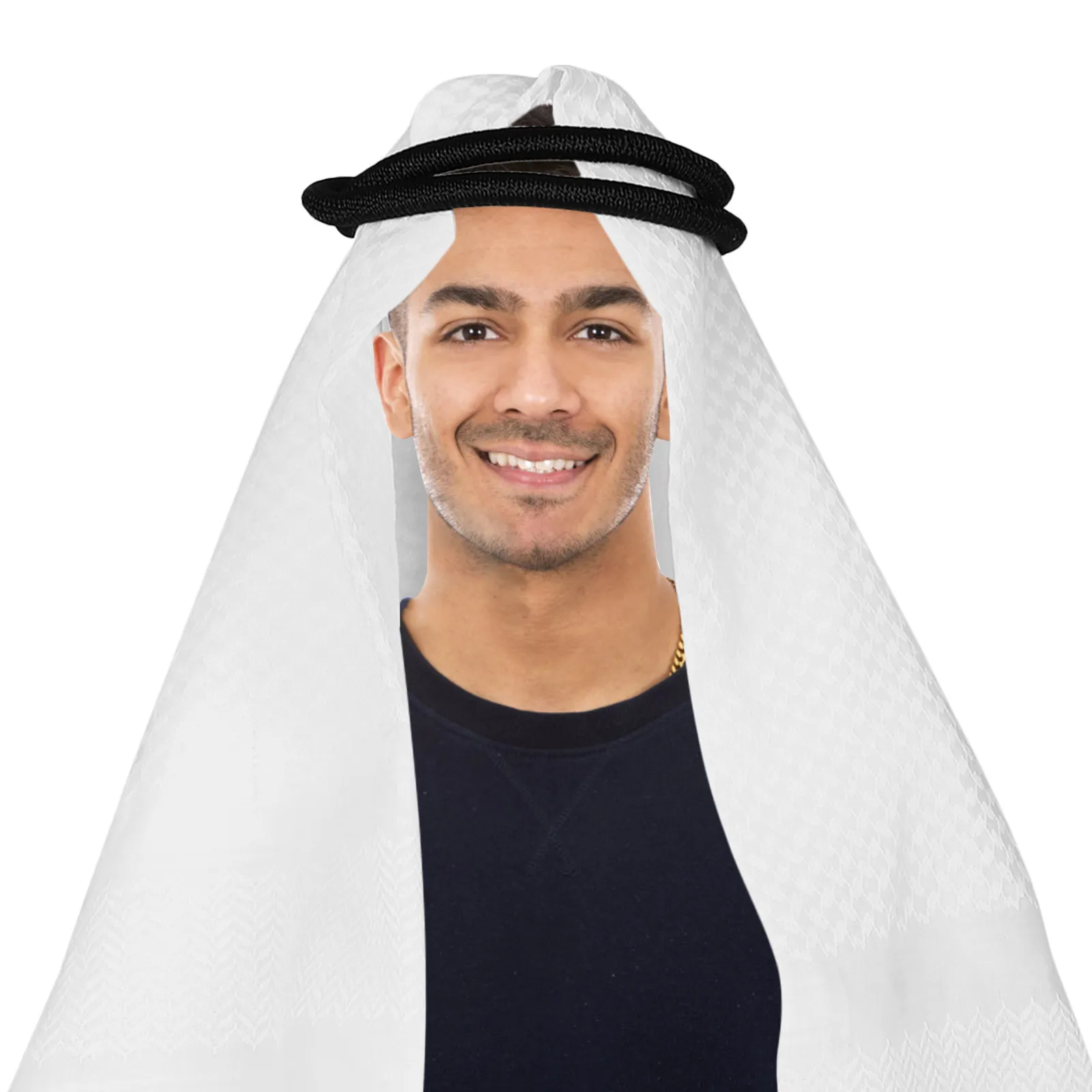 

Мужской мусульманский головной убор: арабский тюрбан-повязка для Саудовской Аравии, ОАЭ, Дубая, для культурных мероприятий, религиозных церемоний и повседневной носки