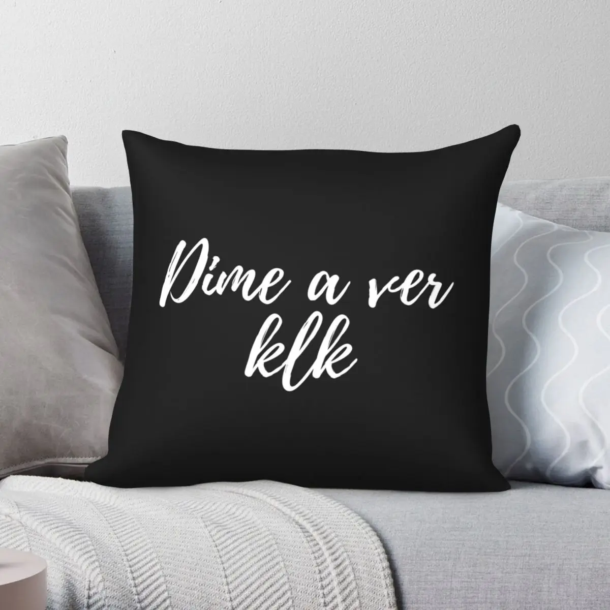 

Dime A Ver Klk Dominican Slang Pillowcase Polyester Linen Velvet Printed Zip Decor Pillow Case Sofa Seater Cushion Cover 45x45