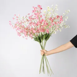 5Pc Artificial Flowers Lily of The Valley Silk Flower for Home Decoration Wedding Guide Floral Long Branch Wind Chime Party Deco