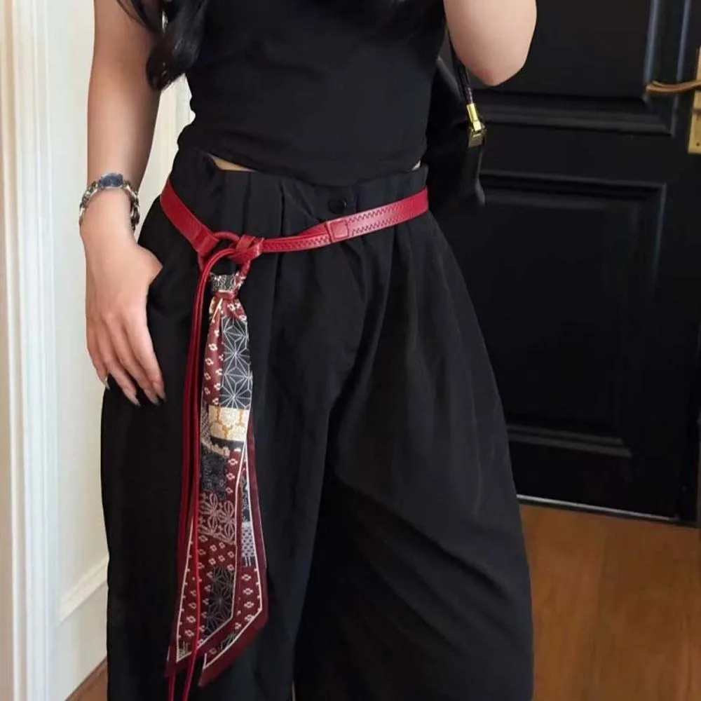 العرقية نمط الكاجو المطبوعة حزام البوهيمي نمط بولي Retro ريترو الجاكار زنار لينة البوليستر رابطة عنق حرير تصميم حزام هدية