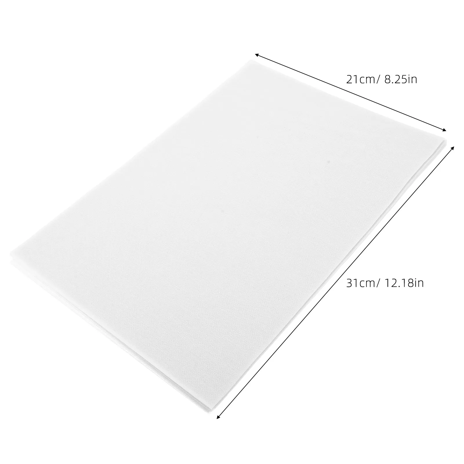 24Pcs Fusible Interlining Non-Woven Medium Weight White 12.2x8.27in Iron-on Fabric Interfacing for Sewing Shirt Tailor Quilting view 2