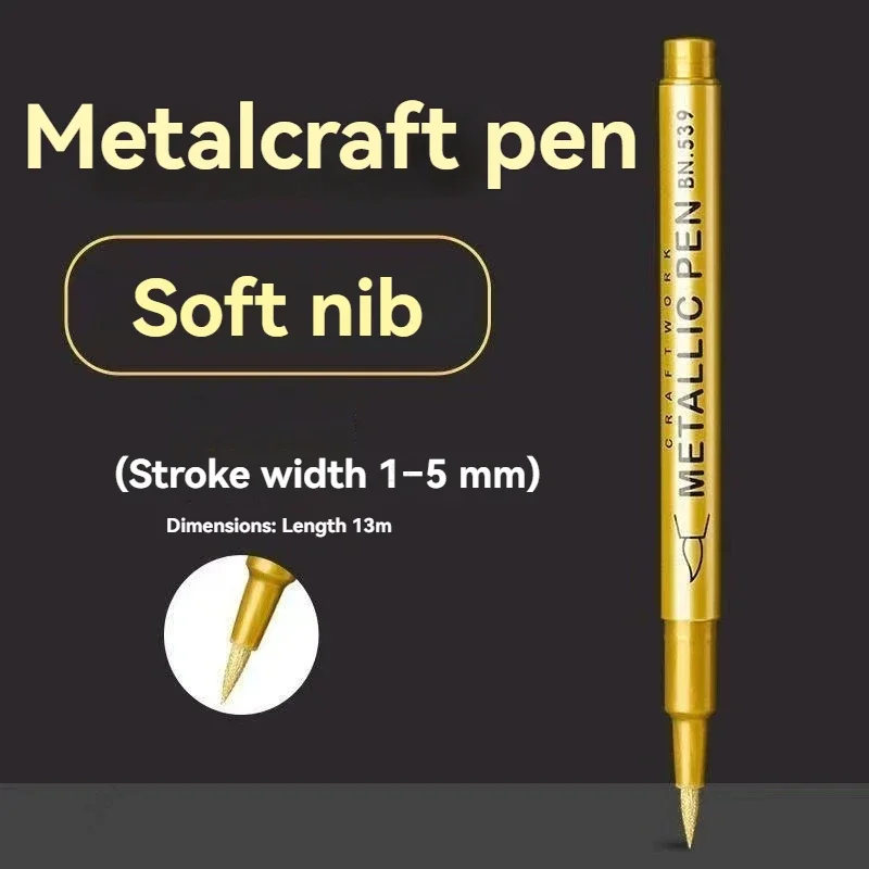 1/10/50 Stück Kunst-Schreibset Gold Silber Weiß Metallic Farbstift-Set Pinselspitzen-Marker Acrylfarben-Marker Schreibwaren – Detail 7