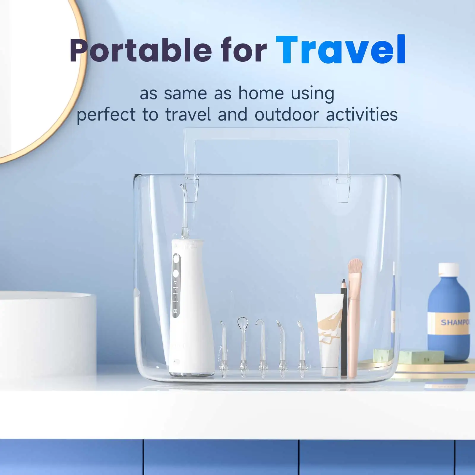 Mornwell 5032 Oral Irrigator Dental Teeth Whitening Home Appliance Sonic Water Flosser 280ML Tank Teeth Cleaner Dental Water Jet