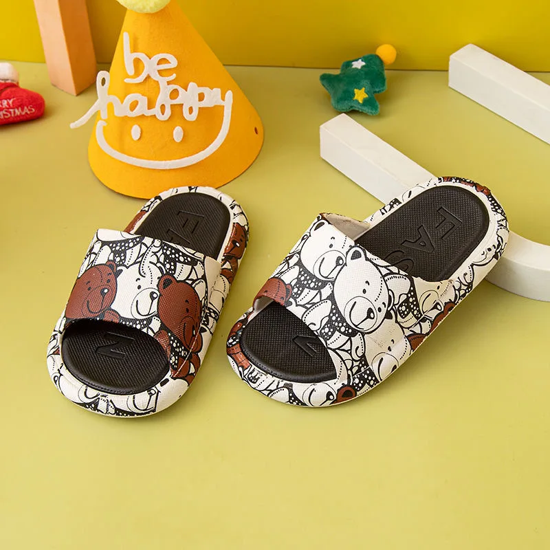 

Cute Cartoon Home Slippers for Men And Women Summer Indoor Outdoor Anti-Slip Comfortable Bath Slippers Couple Matching