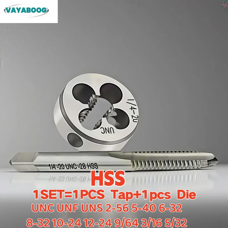 

1Set American Set Thread Dies Tap Suit UNC UNF UNS 2-56 5-40 6-32 8-32 10-24 12-24 9/64 3/16 5/32