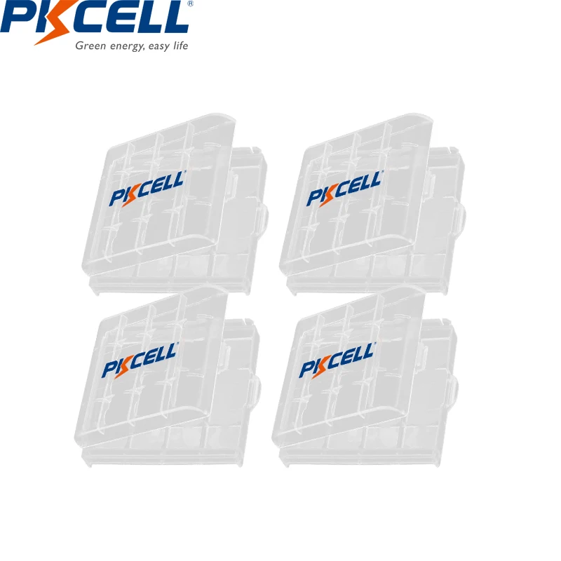 10PC 4Slots AA AAA Battery Storage Box Hard Plastic Case Cover Holder Protecting Case With Clips For AA AAA Battery Storage Box