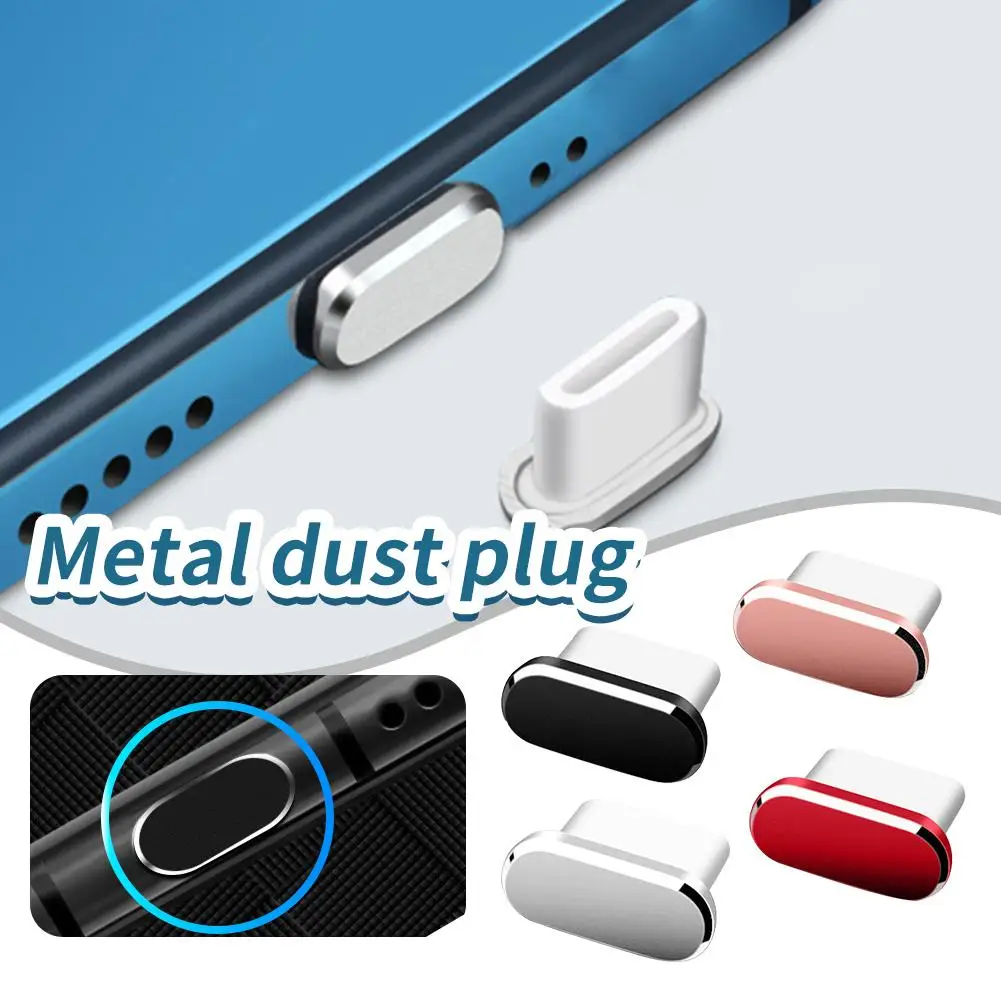 Type C Metal Dustplugs For Android Phones Tablet Charging Port Dustproof Protector Dust Plugs USB C Anti-dust Protective Ca F5J1