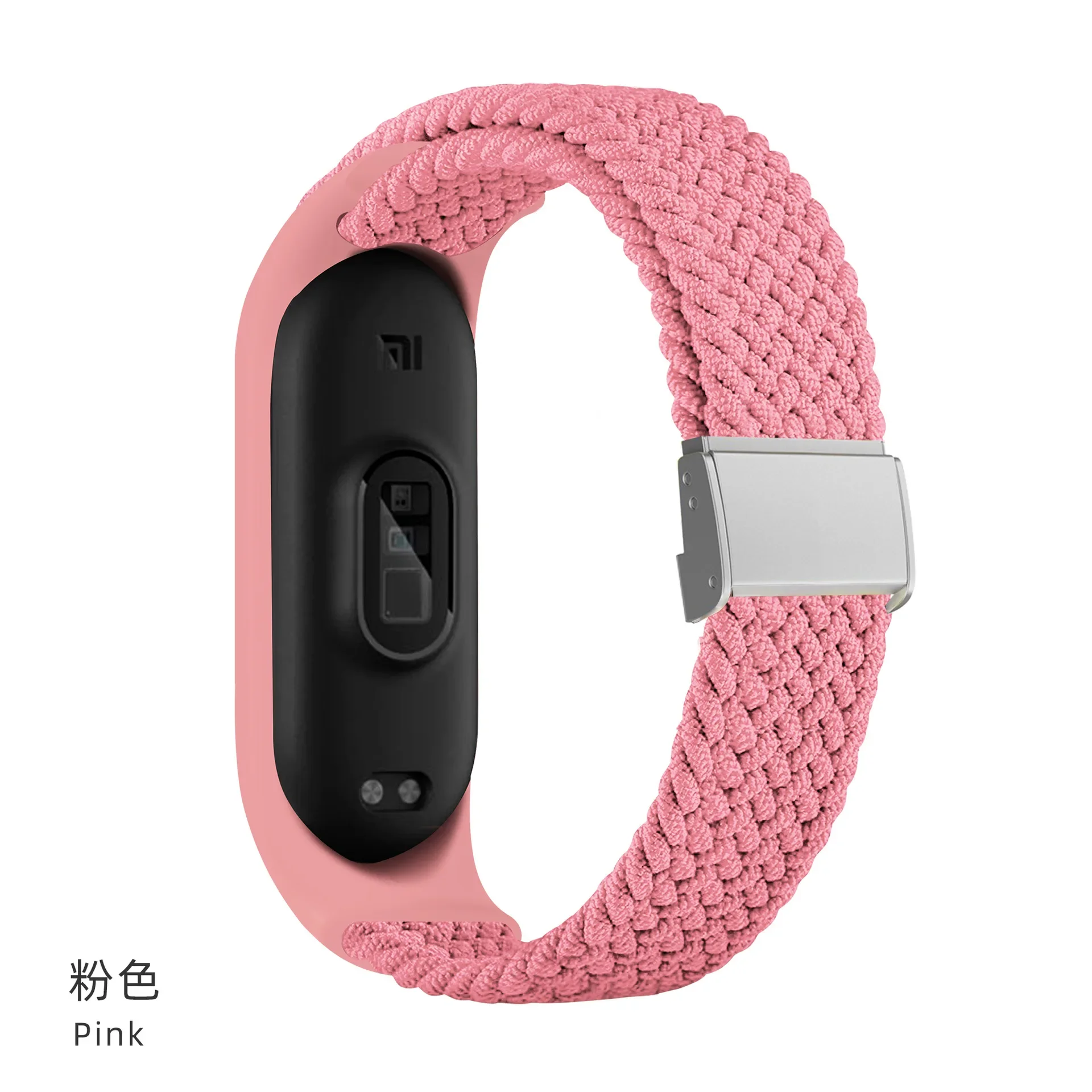 Nylon Woven Watch Band for Xiaomi Mi Band 7 6 5 4 3 with Stinless Steel Buckle Sport Strap Men Women Replacement Wristband