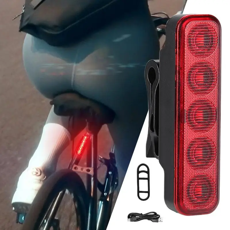 Tail Light for Road Cycle Mountain Bikes Bright Rear Light Led Tail Light Safety Back Light Powerful 4 Light Mode Cycle Light